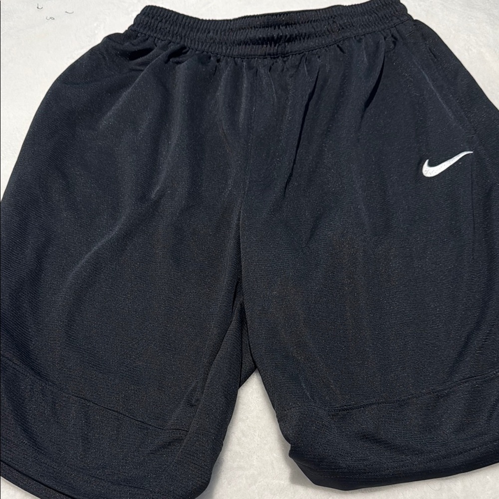 Nike Black Athletic Shorts with Breathable Fabric and Simple Design